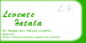 levente hatala business card